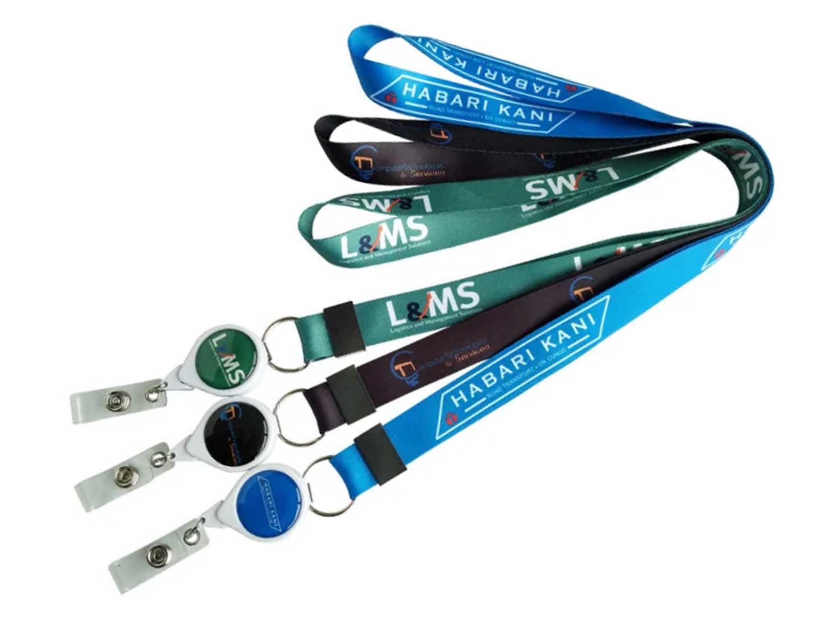 Dye  Sublimation Lanyard With Badge Reel 