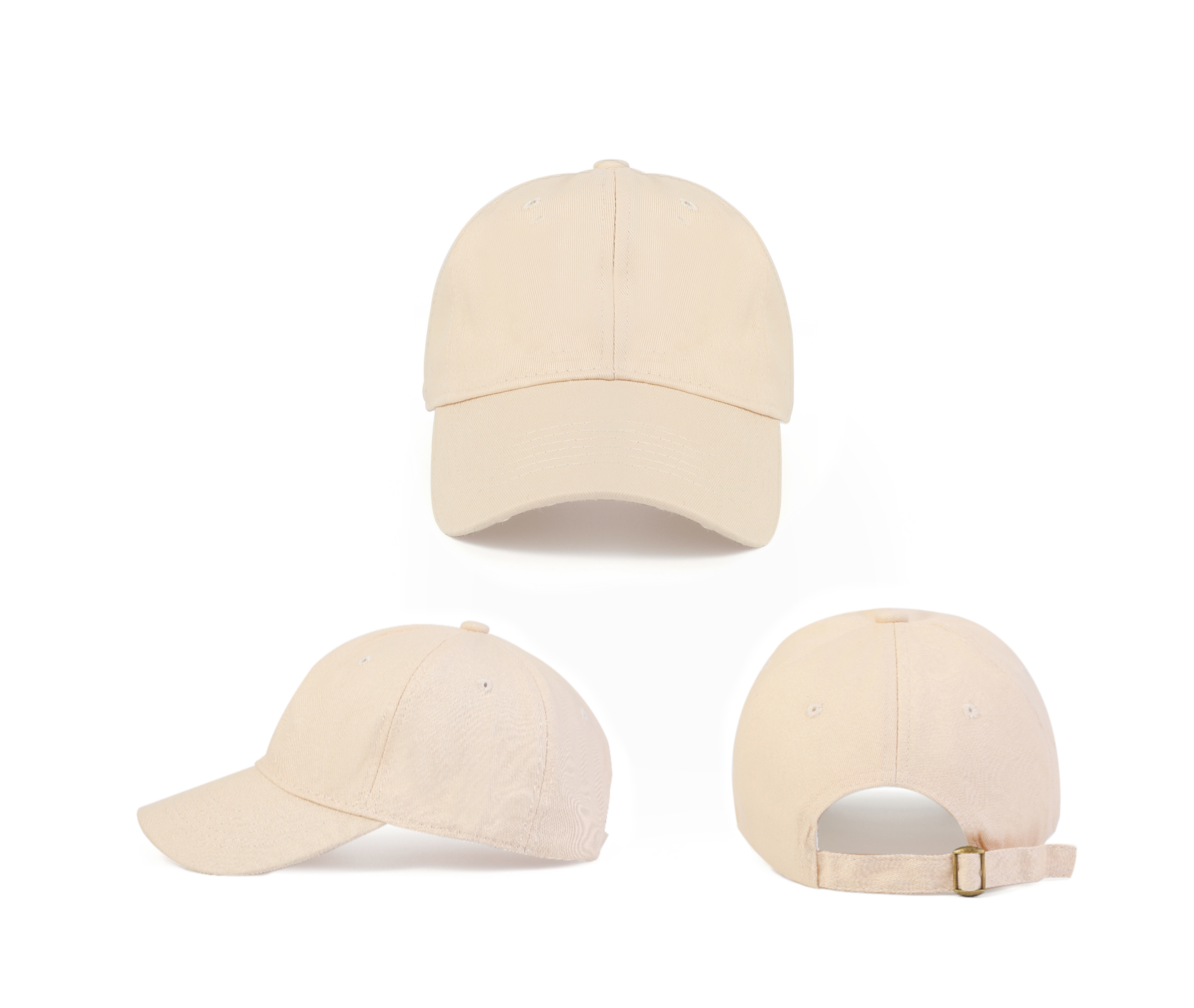 Unstructured Pure Cotton Caps