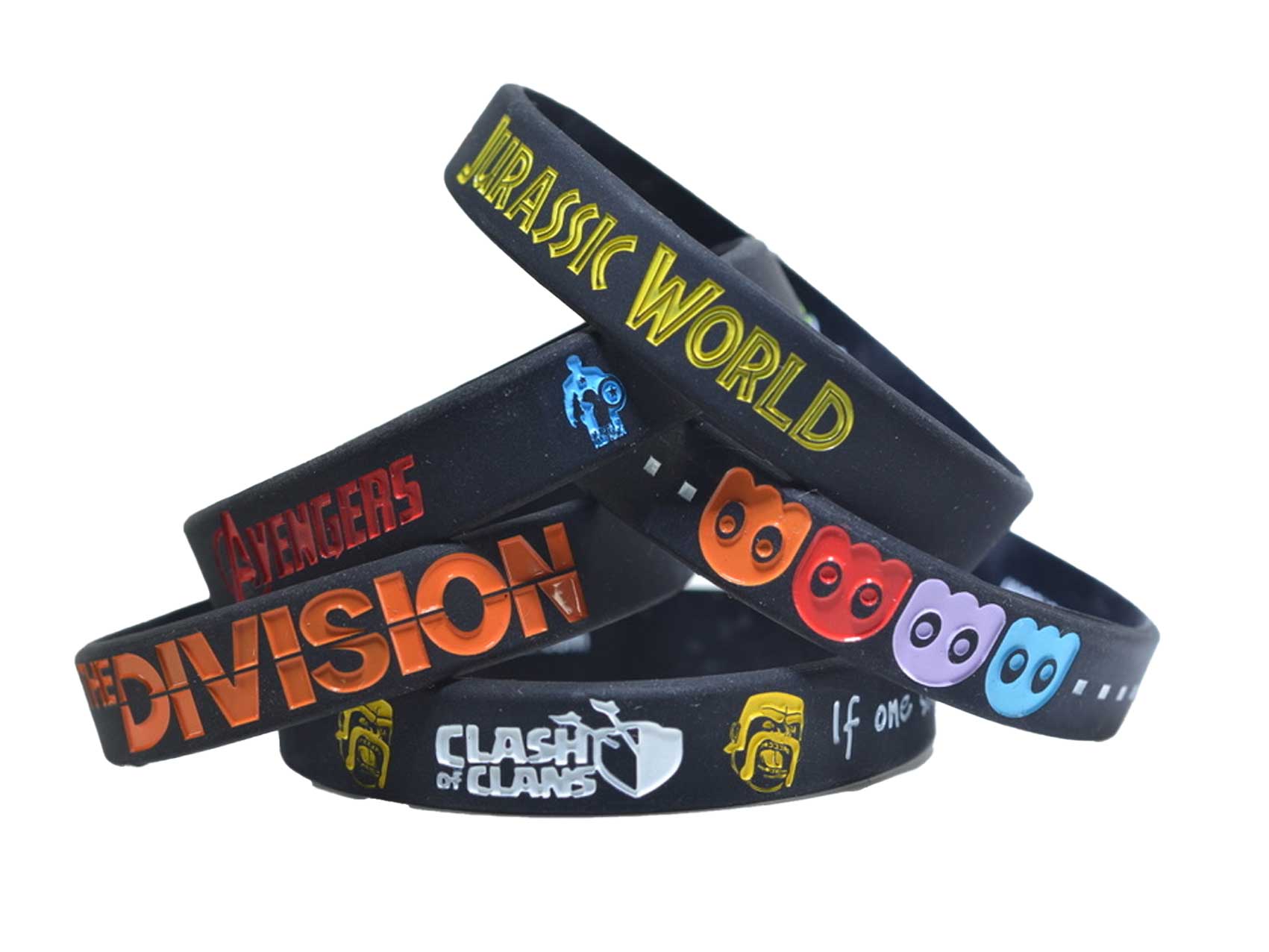 Debossed Inkfilled Fill Silicone Wristbands