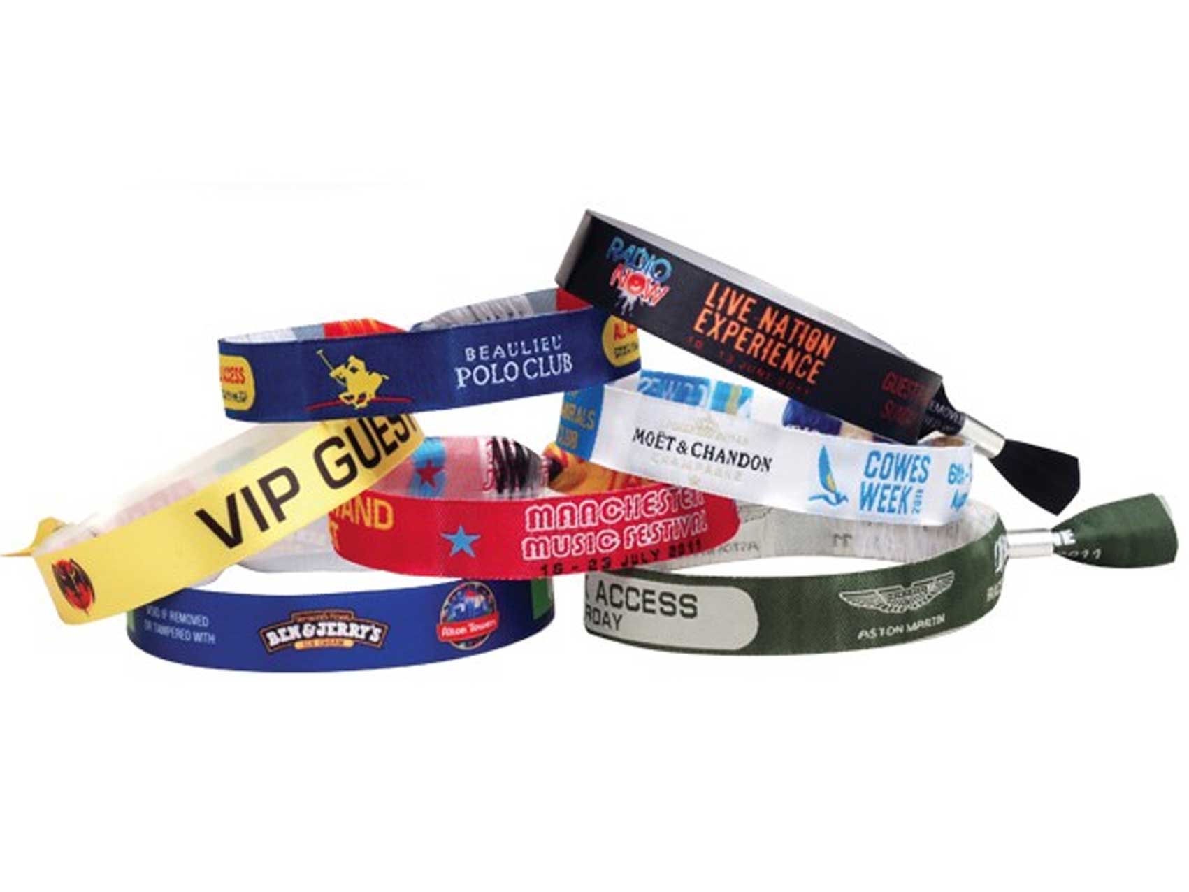 Woven Polyester Fabric Wristbands